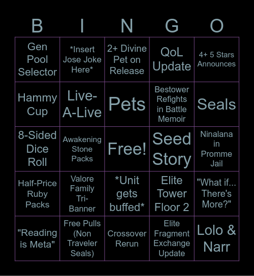 1.5 Anni Bingo Card