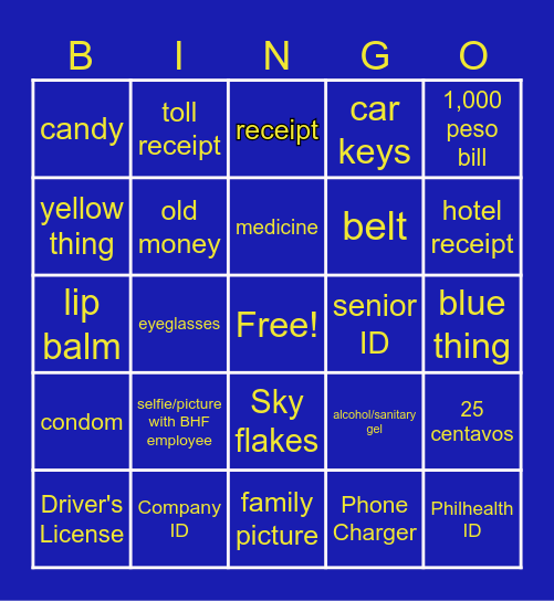 Bring Me to BINGO! Bingo Card