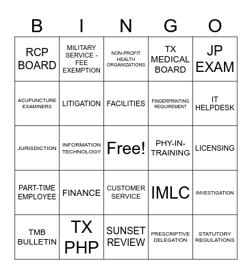 TM-Bingo! Bingo Card