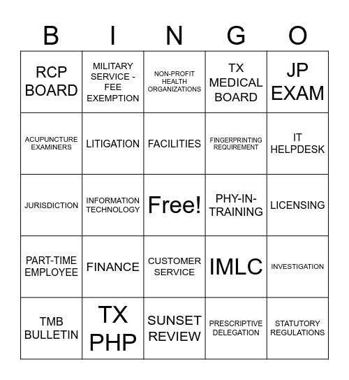 TM-Bingo! Bingo Card