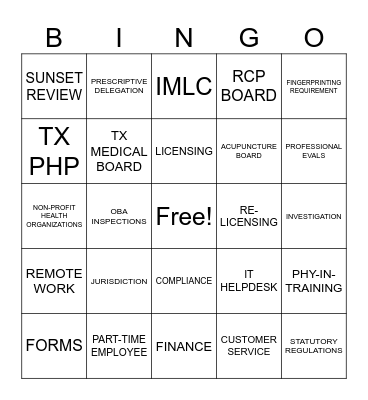 TM-Bingo! Bingo Card