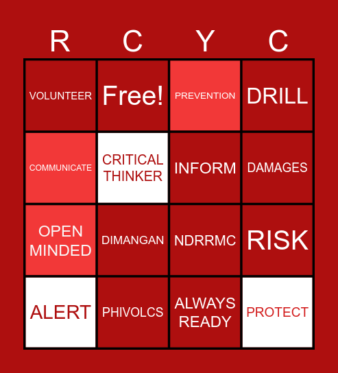 RED CROSS BINGO! Bingo Card