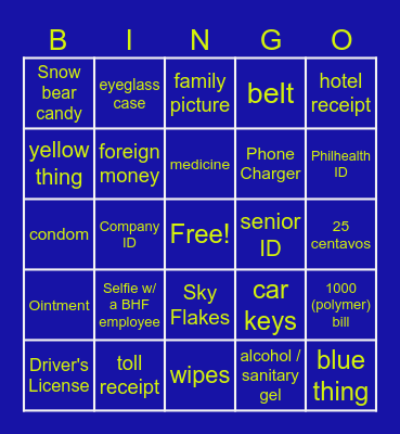 Bring ME to BINGO! Bingo Card