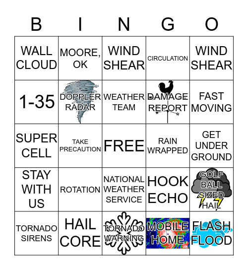 TORNADO BINGO Card