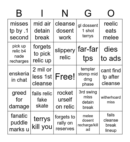 tchall bingo Card