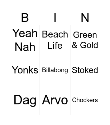 BINGO Card
