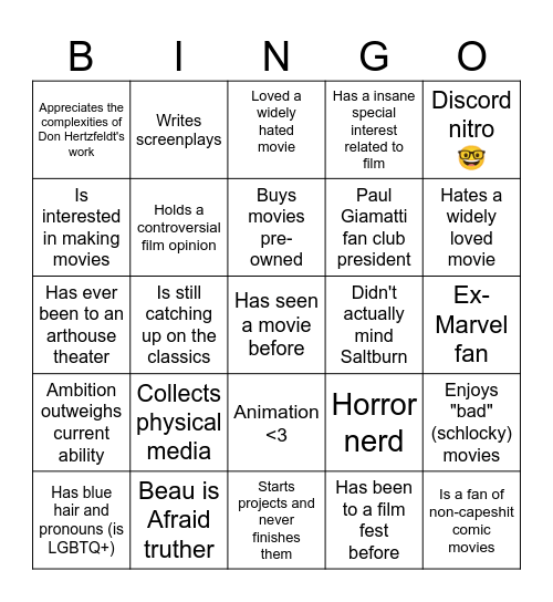 ftrtrjn bingo Card