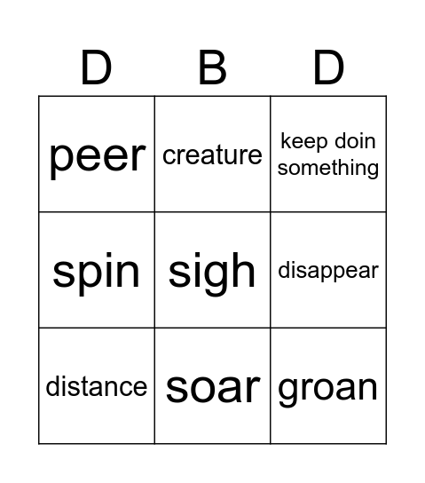 DBD Bingo Card