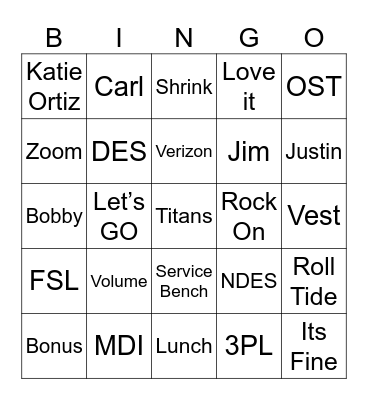 FSL Summit 2024 Bingo Card