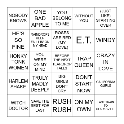 BILLBOARD #4S Bingo Card