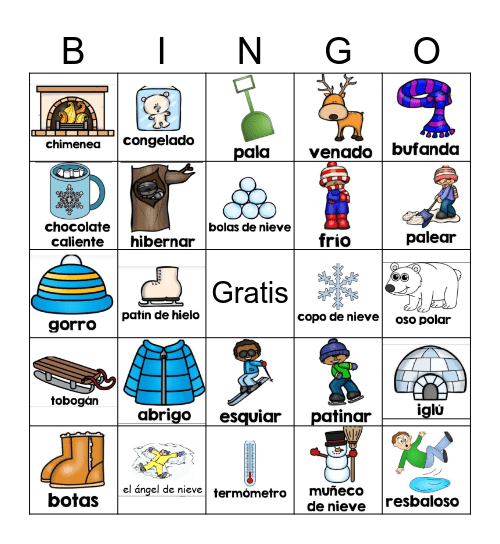 Loteria: Invierno Bingo Card