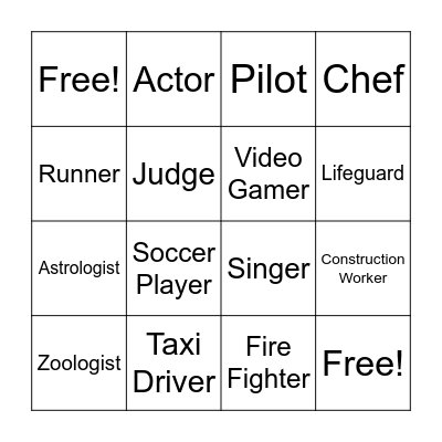 Who Am I? Bingo Card