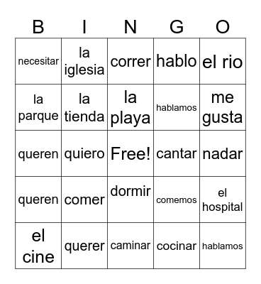 Unit 3.2 Bingo Card