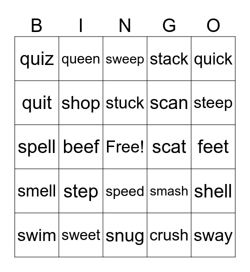 Level 15 Bingo Card