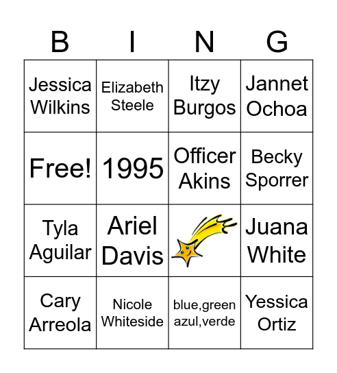 Silver Lake Bingo Card