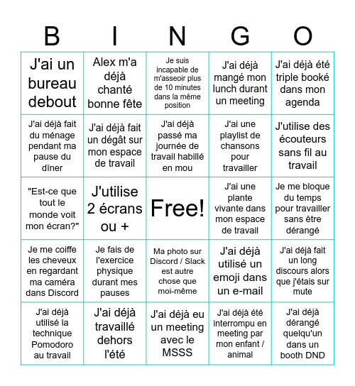 Bingo Trimoz Bingo Card