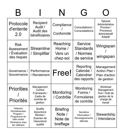 P&S BINGO Card