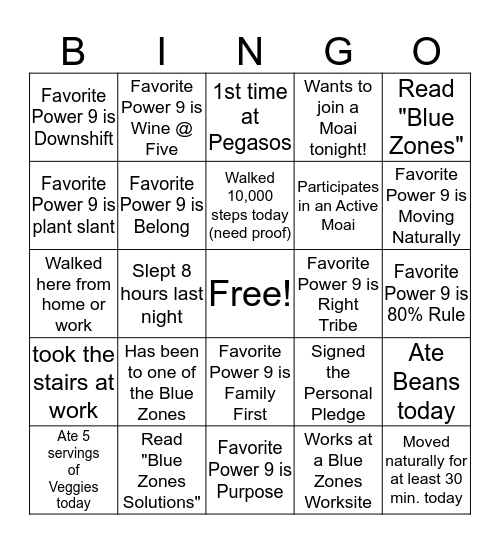 April Food, Friends and Flavonoids Bingo!  Bingo Card