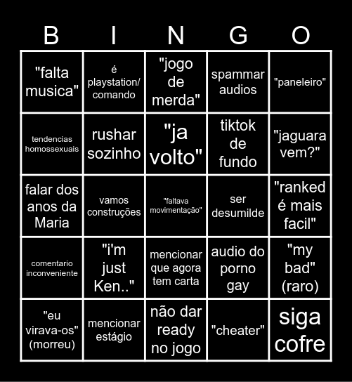 Tiagoiche Bingo Card