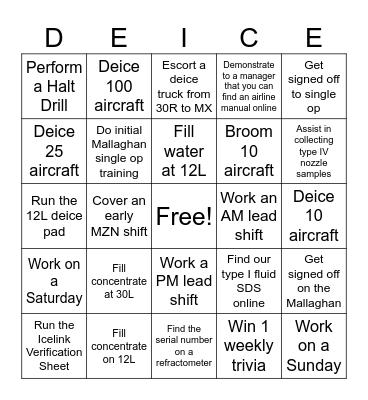 Lead Bingo! Bingo Card
