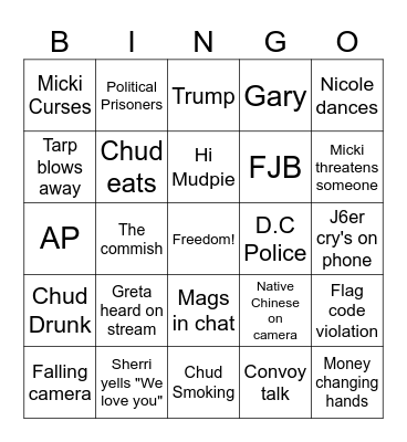"FreeDumb Corner" Bingo Card