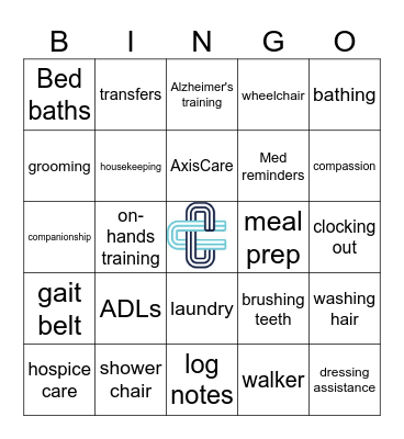 Cornerstone Caregiving Bingo Card