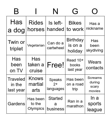 411 TEAM Bingo Card