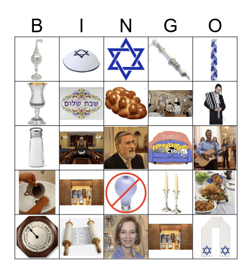 Shabbat Bingo Card