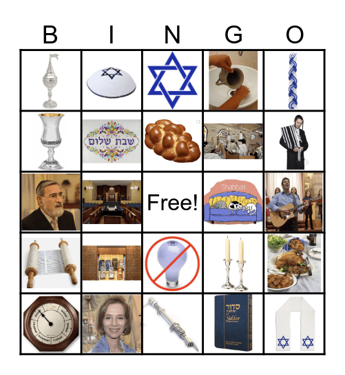 Shabbat Bingo Card