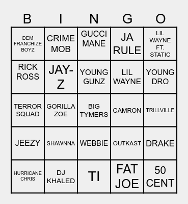 EARLY 2000’S Bingo Card