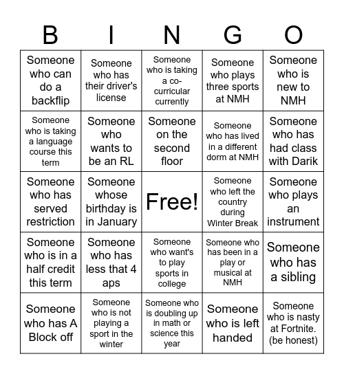 Tron Bingo Card