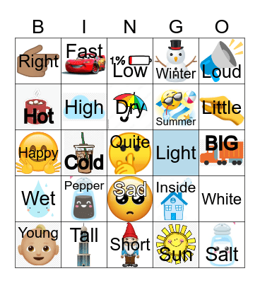 OPPOSITE DAY Bingo Card
