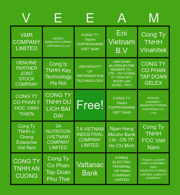 Fannie's Target Accounts Bingo Card