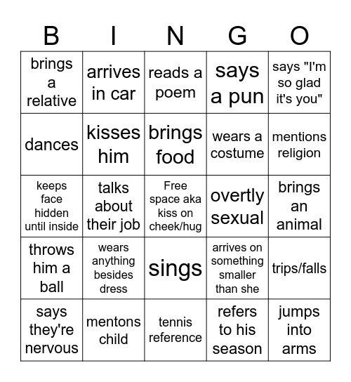 Entrance BINGO! Bingo Card