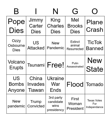 2024 Bingo Card