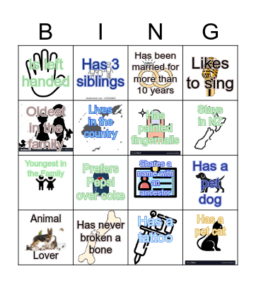 EMBERSON FAMILY REUNION BINGO Card