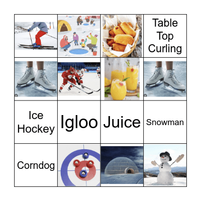 OZ Winter Camp Bingo Card