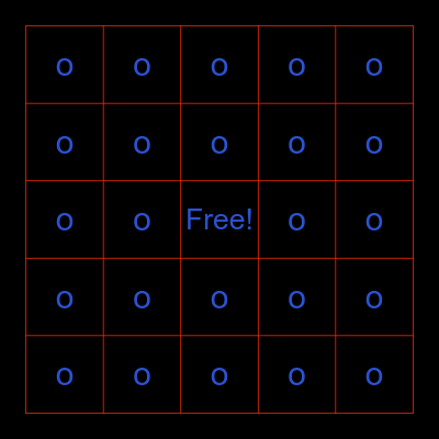 MOGO Bingo Card
