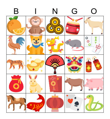 Chinese New Year 2024! Bingo Card