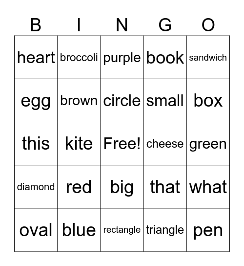 A game of shapes Bingo Card