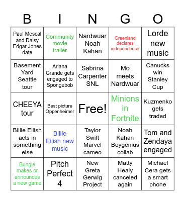 2024 BINGO THE RETURN OF THE MO Bingo Card