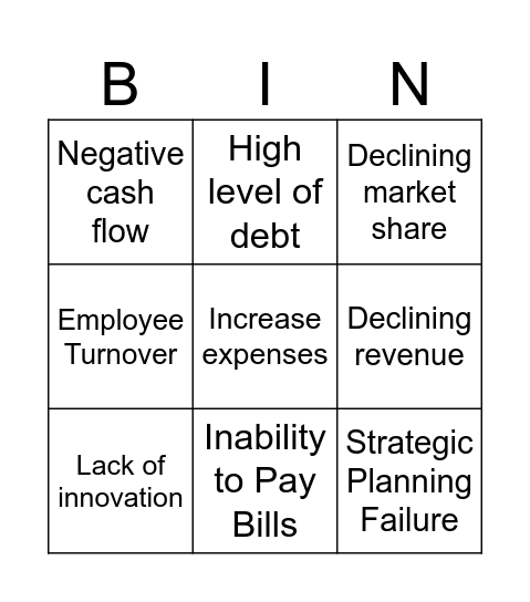 Frontiers Bingo Card