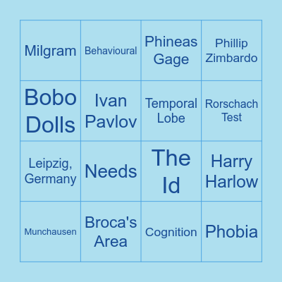 Psychology Bingo! Bingo Card