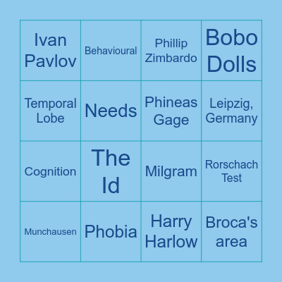 Psychology Bingo! Bingo Card
