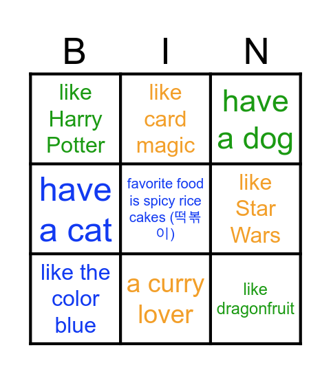 Session 6 Bingo Card