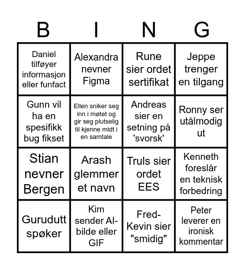 Catch Up Bingo! Bingo Card
