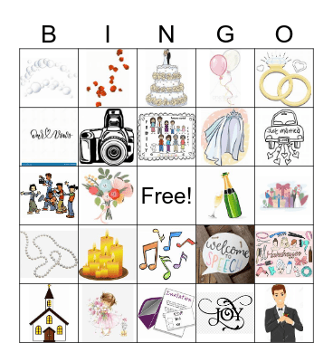 Wedding and Shower Bingo Card