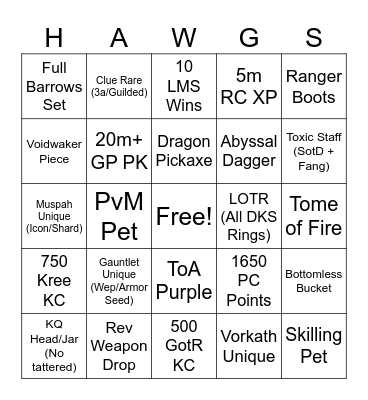 Hawg Wild Bingo v4 Bingo Card