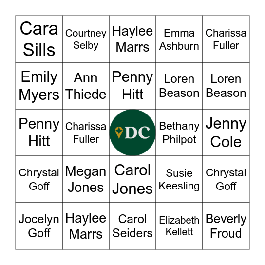 ♥︎ Downtown Ladies ♥︎ Bingo Card