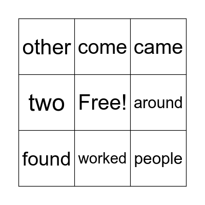 Week 21 HFW Bingo Card